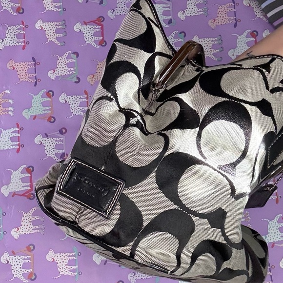 Coach Black and Gray Patterned Bag - Picture 7 of 7